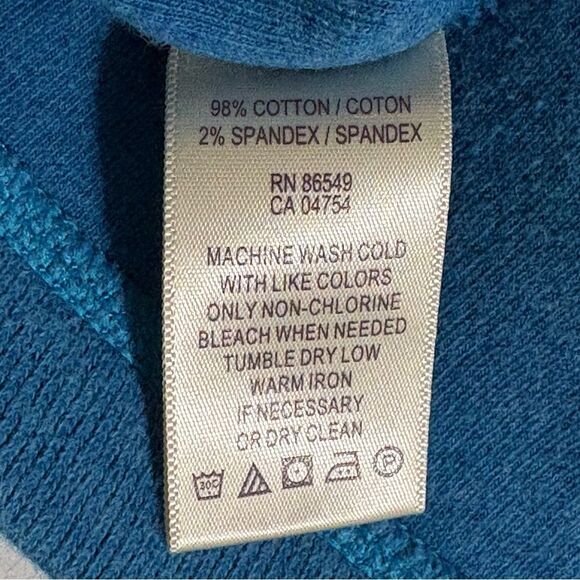 Tommy Bahama Brushed Cotton Half Zip Men’s L Vibrant Blue. - Picture 9 of 10